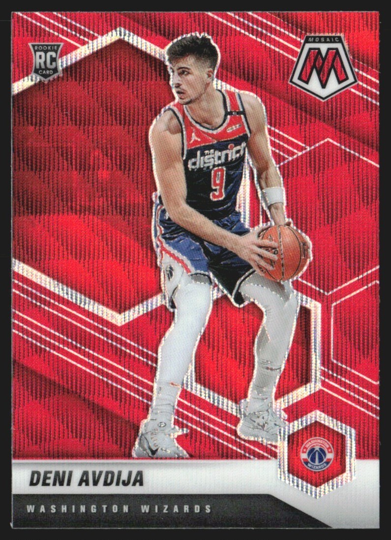 2020-21 Panini Mosaic Rookie Red Wave Deni Avdija #217 TS8