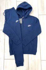NWT Nike Men's Full Tracksuits Set Hoodie with Pant Color Navy Size M-XXL
