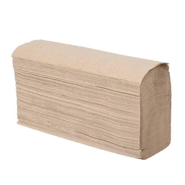 Paper Hand Towels Z Fold 2 Ply Jantex Recycled Brown Disposable Box of 2250