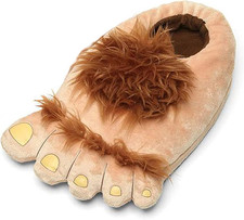 Men'S Big Feet Furry Monster Adventure Slippers, Comfortable Novelty Warm Winter