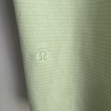 Lululemon Polo Shirt Mens Size M Green Striped Evolution Short Sleeve Golf