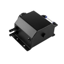 Coolant Overflow Tank, Aluminum Coolant Reservoir Tank, 1L Black Radiator