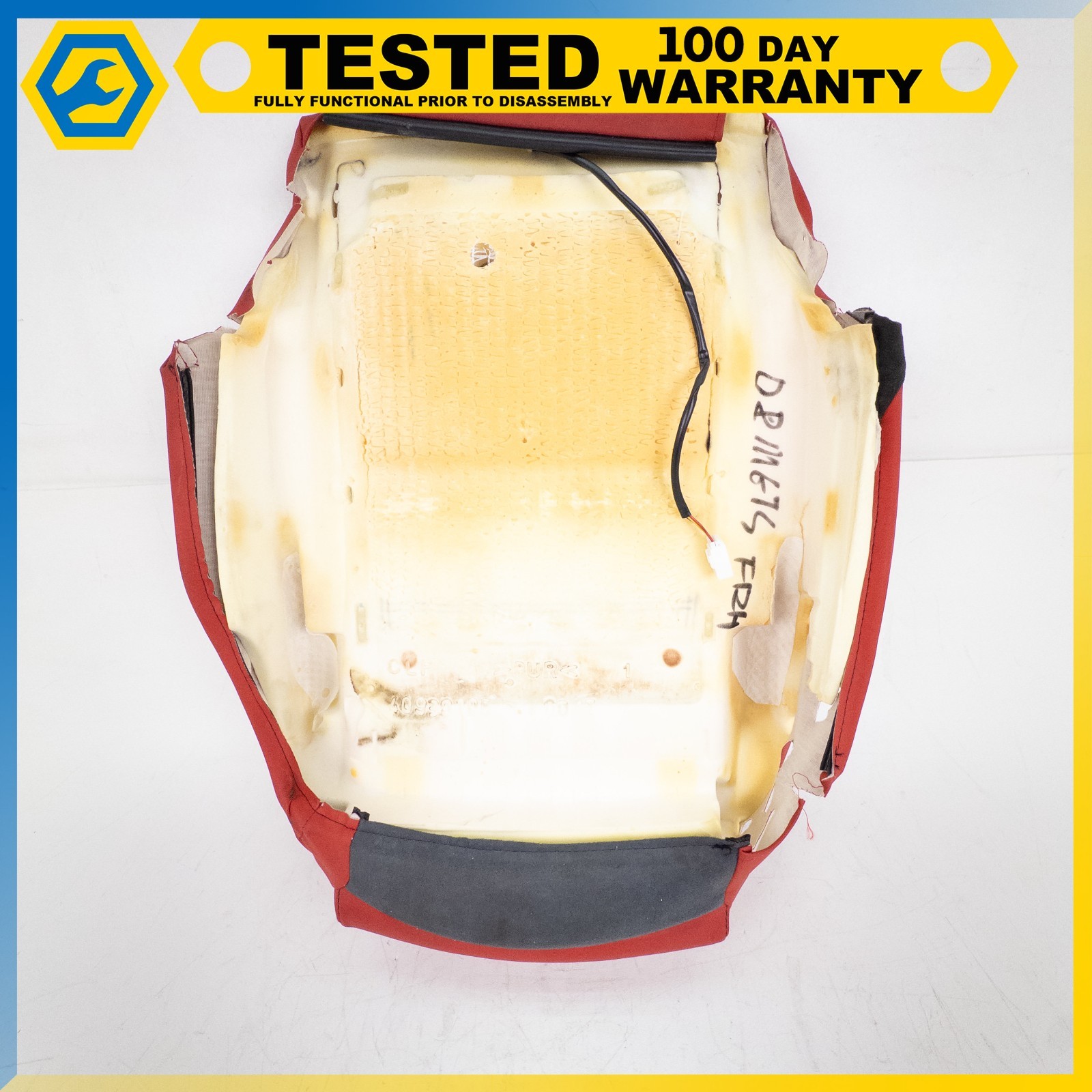 08-19 MASERATI GRANTURISMO FRONT RIGHT SIDE LOWER BOTTOM SEAT CUSHION RED OEM