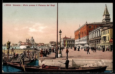 Venezia, Molo presso il Palazzo dei Dogi, Ansichtskarte 