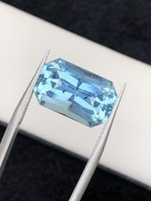 7.70 Ct Natural Aquamarine Scissor Cut Light Blue Gemstone from Skardu Pakistan