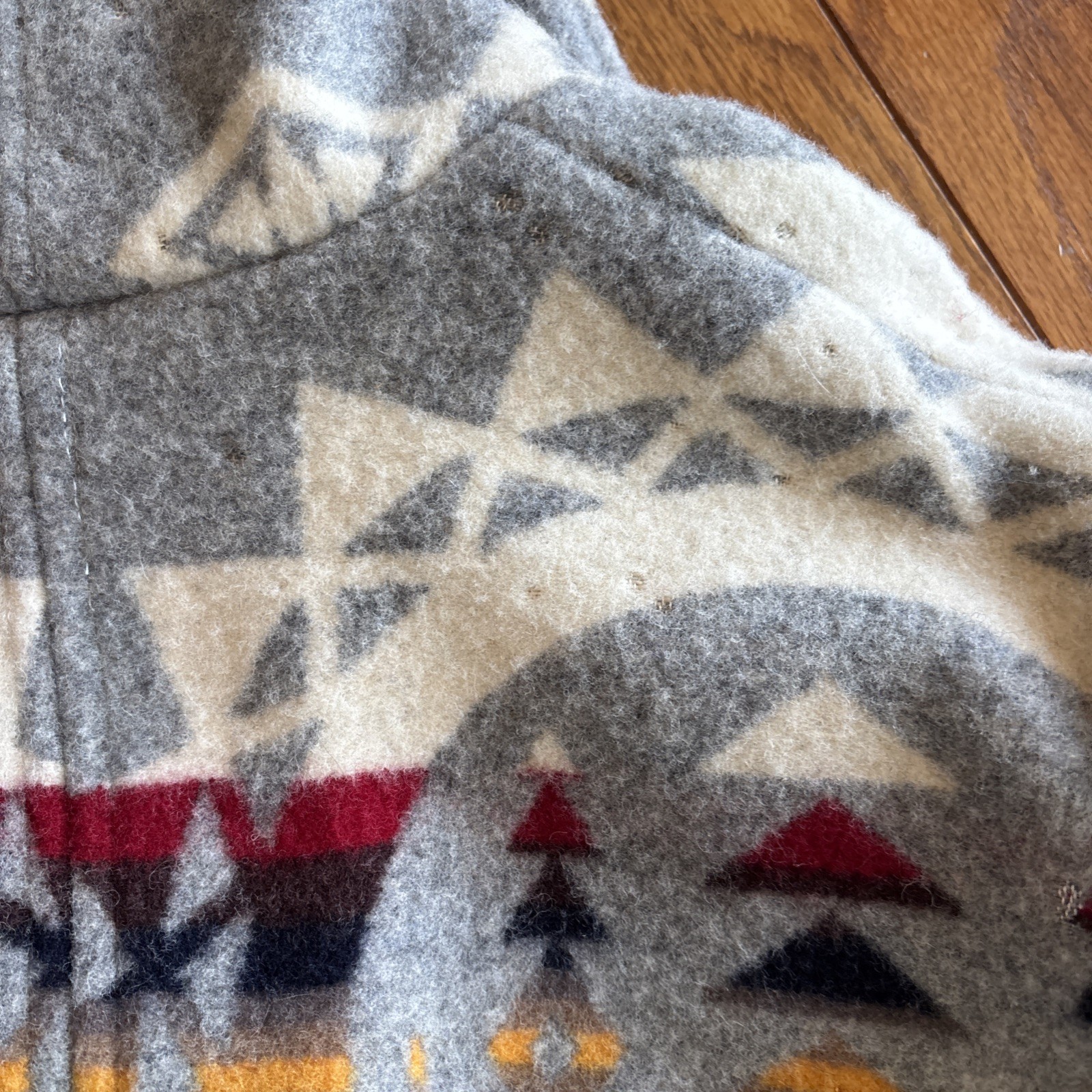 Hand Made  Coat Jacket Wool Pendleton Blanket Chi… - image 10