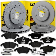 TEXTAR BREMSSCHEIBEN + BELÄGE VORNE+HINTEN für MERCEDES E-KLASSE A207 C207 W207