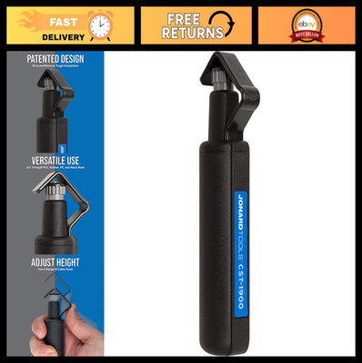 Round Cable Stripper Tool for Fast Jacket Removal, 3/16'' to 1 1/8'' Diameter, Cab