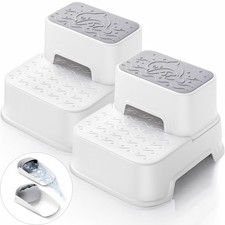 2-Step Stool for Kids - Toddler Anti-Slip Step Stool for Bathroom Sink/Toilet...