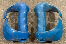 SCOTT ski pole vintage light blue molded strapless ONE FADED Pistol Grips ONLY