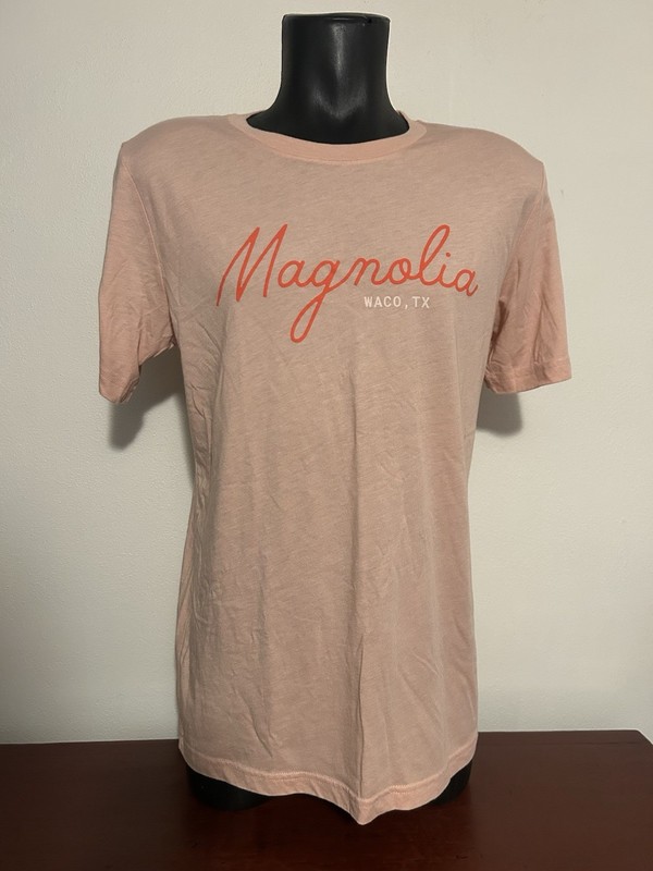 Magnolia Women's Large L Spring @ The Silos 2019 Peach T-Shirt Chip & Joanna