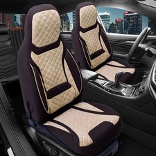 2x Pilot Sitzbezüge passend für BMW X3 E83 ab 2003-2010 (Braun- Beige) | NEU