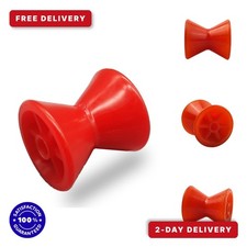 3in Polyurethane Boat Trailer Bow Roller Red 1/2in Shaft