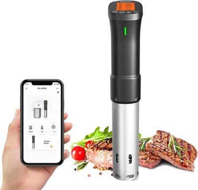 Inkbird Sous Vide Stick 1000 Watt,ISV-200W Sous Vide Garer App-Steuerung,360°