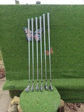 LADIES CLEVELAND LAUNCHER HB IRONS 5 TO PW GRAPHITE SHAFTS RIGHT HANDED GOOD CON