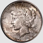 1925-S San Francisco Peace Silver Dollar $1 Solid BU+ Uncirculated
