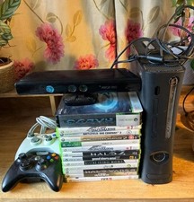 Xbox 360 slim console 120gb plus kinect 2 controllers and 11 games