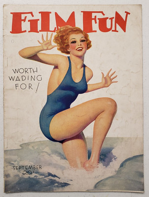 Film Fun Magazine September 1933 Enoch Bolles Art~Carole Lombard~Ginger Rogers