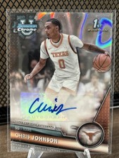 Chris Johnson 2023-24 Bowman Chrome University 1st Lava Refractor Auto /199