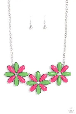 Paparazzi BODACIOUS BOUQUET, Green, Necklace, NWT
