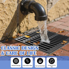 Cast Iron Drain Grate, 16  16In Outdoor Drain Cover, B125 Class Ductile Iron...