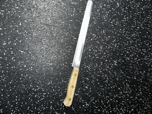 Vintage Chicago Cutlery BT10 Serrated Bread Knife, 10.25" Blade, Wooden Handle