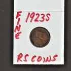 1923 S   FINE   LINCOLN  CENT     FINE   1923S    /   RS COINS #41A  FREE SHIP !