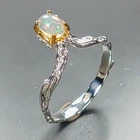 Jewelry gem Natural Opal Ring 925 Sterling Silver Size 7 /R472337
