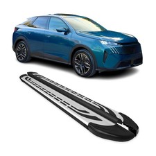Trittbretter Seitenschweller für Peugeot e-3008 2024-2026 Alu Schwarz Silber
