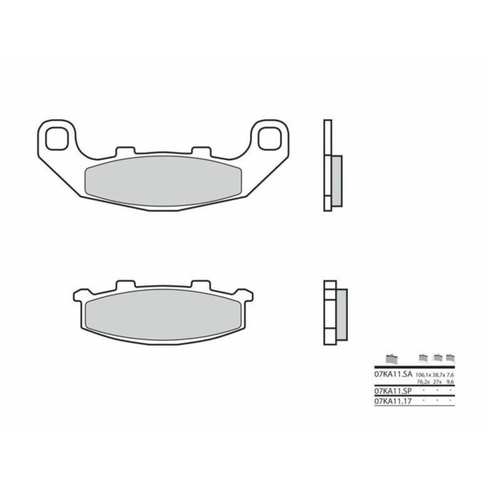 Brembo Organic Brake Pads 07KA1117 For Motorcycle Scooter Parts
