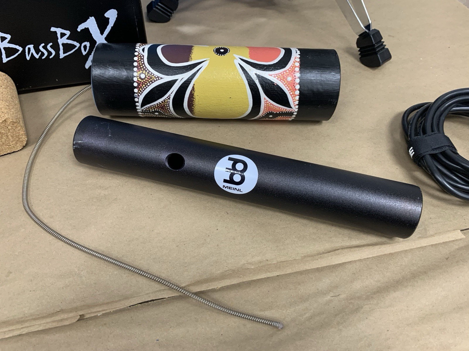 Percussion Lot Meinl Bassbox Thunderdrum Wah Wah Tube Didgeridoo Wind Wand &More