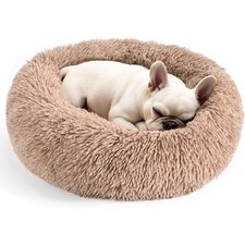 20  Cat Beds Washable Round Fluffy Pet Bed Calming Donut Bed for Dogs and Cats