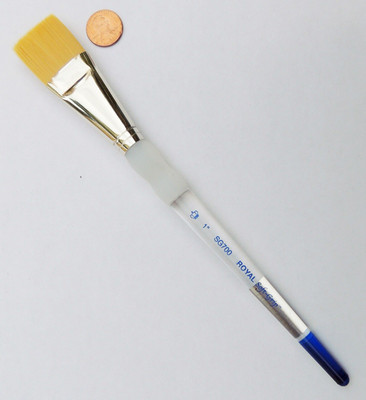 Royal Soft Grip Gold Taklon Artist - Paint Glaze Wash Brush - 1/2'', 3/4'' or 1''