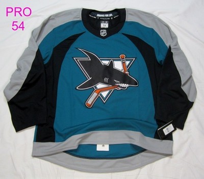 NO TARIFFS sz 54 San Jose Sharks Fanatics Authentic PRO Hockey Jersey FAP retro