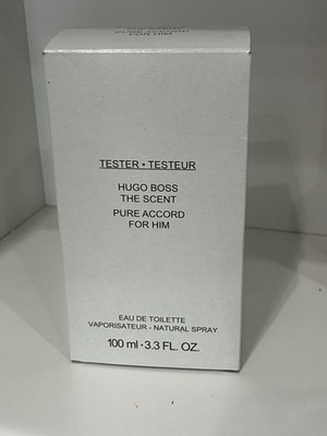 HUGO BOSS * PURE ACCORD FOR HIM * 3.4 (100ML) EDT * NEW / TESTER BOX WITH CAP