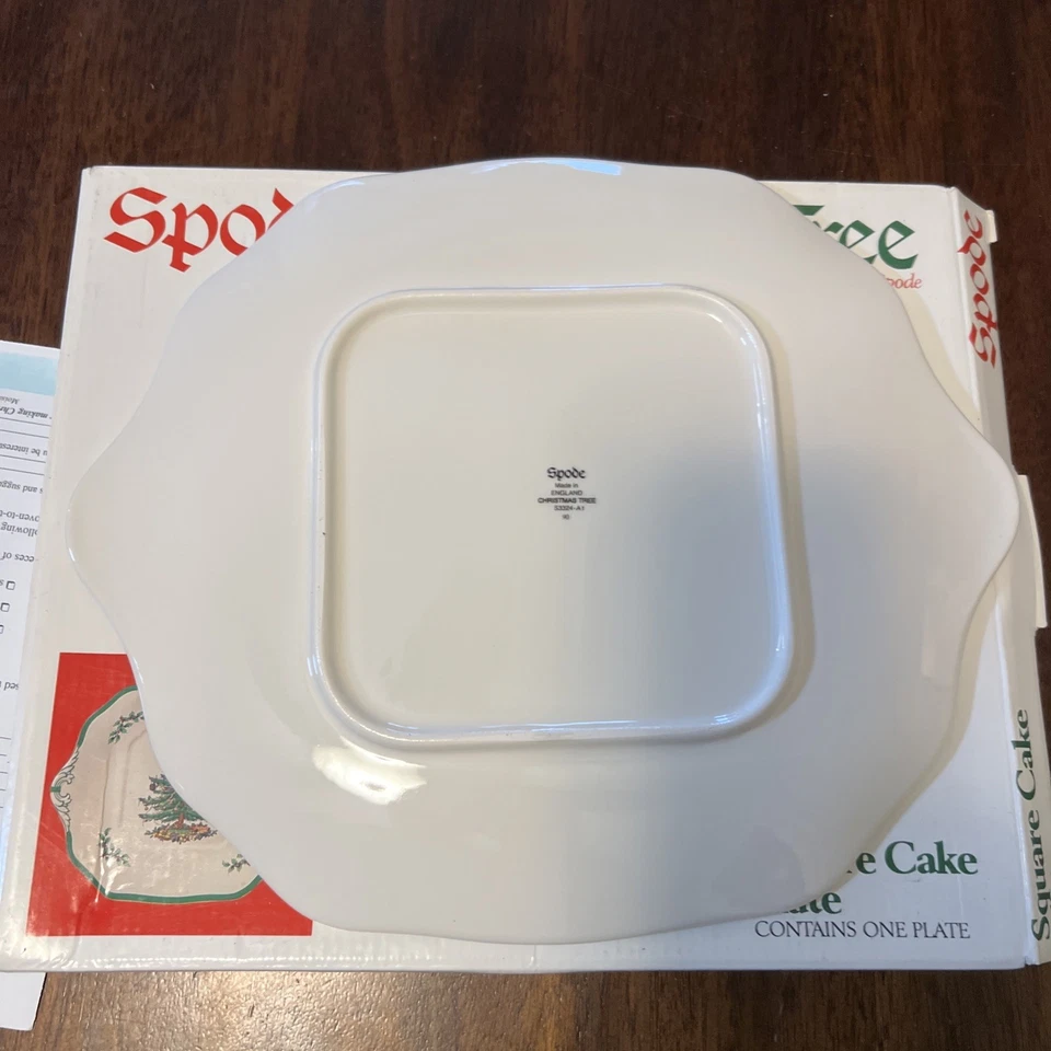 Spode Christmas Tree Square Cake Plate - Image 4 of 4