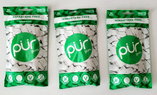 PUR Gum Aspartame Free Chewing Gum Spearmint 100 Xylitol 55 Pieces Pack of 3