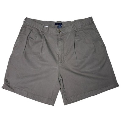Gant American Chino Original Pleated Cotton Shorts Mens Size 40 Khaki