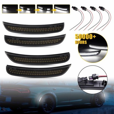 Dynamic Start-up White Side Marker Lights & Harness Plugs For Charger 2015-2022
