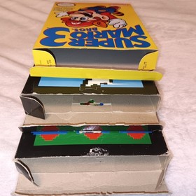 3 NES Game Boxes LOT = MATTE STICKER DUCK HUNT SUPER MARIO 3 GLOSS 10-YARD FIGHT