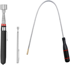 3-Piece Magnetic Pickup Tool Set Telescoping Flexible Grabber 15lb