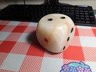 Onyx Marble Single Dice - Paperweight, Souvenir 3 & 3/16” x 3 & 3/16” inch