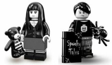LEGO Minifigures - Series 12 Spooky Girl  Series 16 Spooky Boy - New,Mint Goth