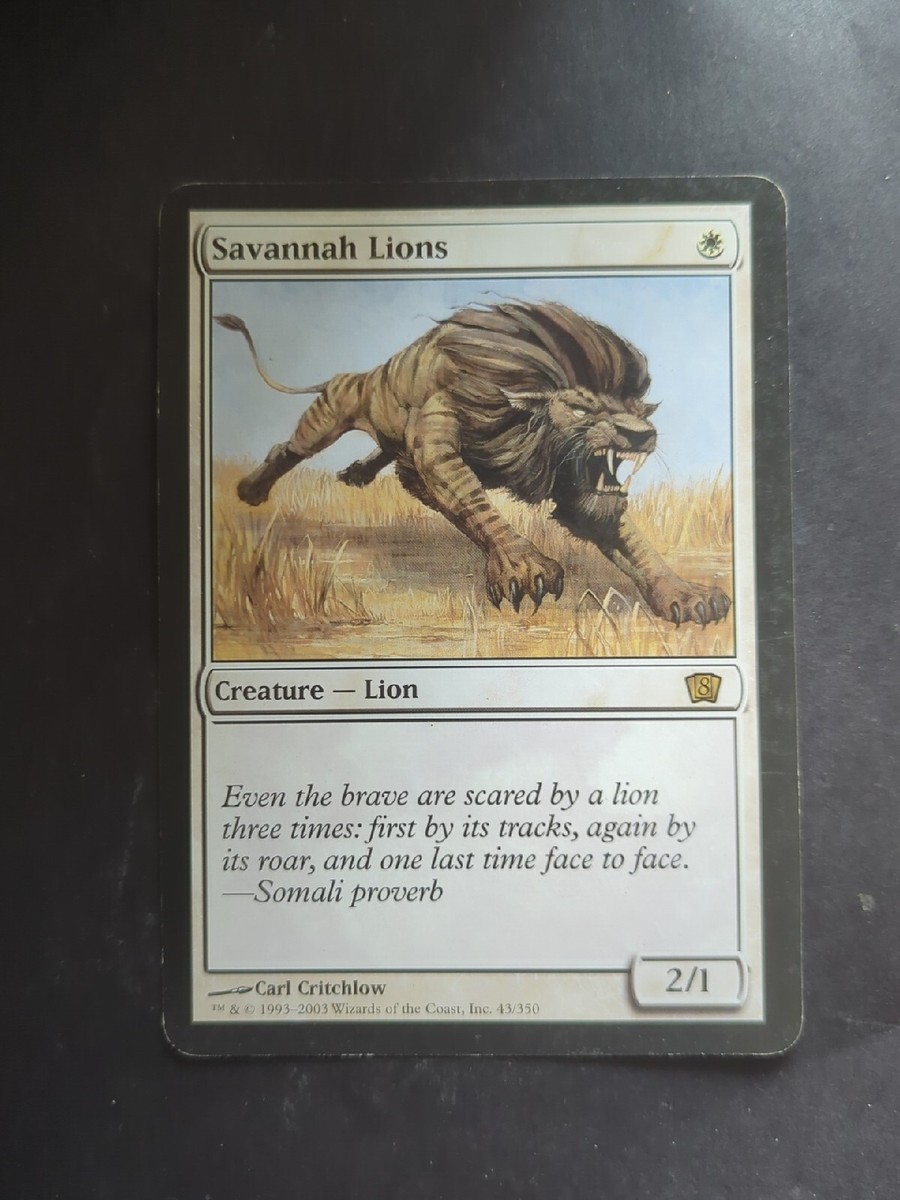 Savannah Lions MTG 8th Ed Oversized Promo Magic The Gathering | eBay