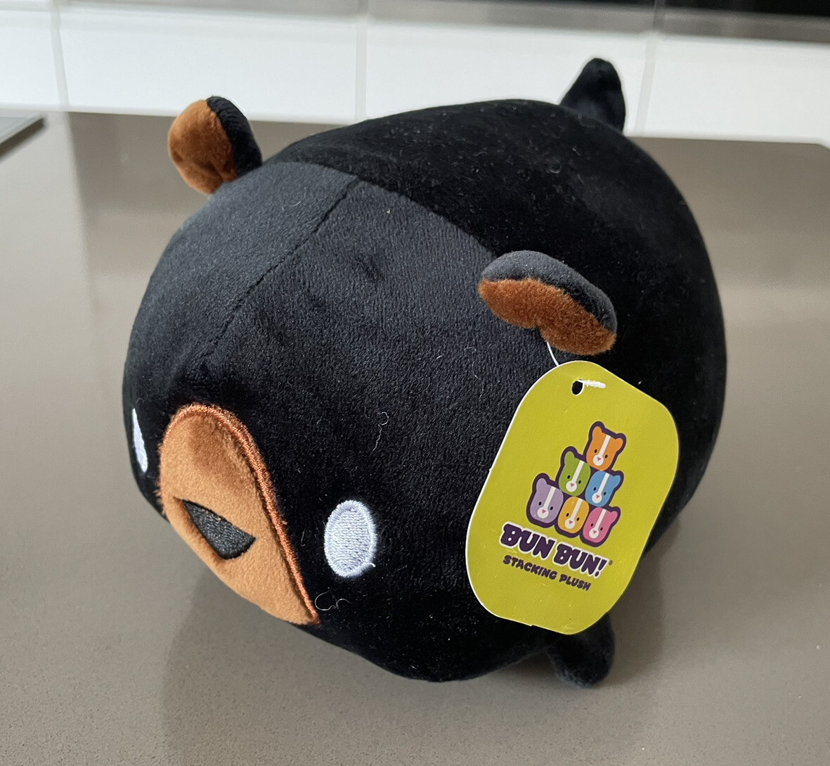 Bun Bun Stackable Plush Soft Toy Dog Black Brown