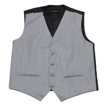 Men's Silver Pattern Tuxedo Vest Formals Weddings Proms Fashion Waistcoat