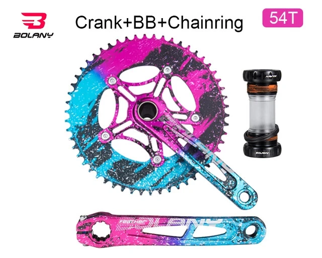 Juego de bielas de bicicleta plegable manivela de bicicleta 170 mm 130BCD soporte inferior cojinete de cerámica Foto 4 de 4