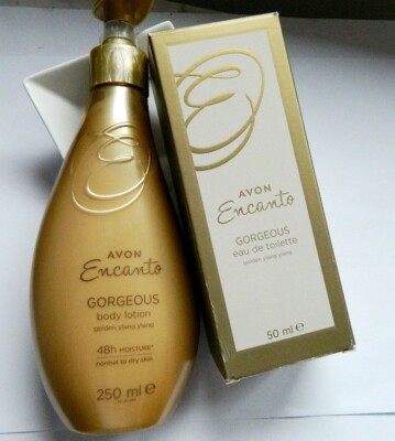Avon Encanto Gorgeous , edt 50 ml + balsam 250 ml, zestaw perfumowany