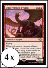 MTG - 4 x Opportunistic Dragon - Tarkir: Dragonstorm - Playset 4x x4