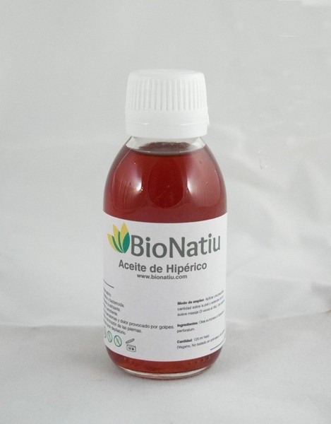 Aceite de Hipérico Artesanal (Botella de 125ml) Órganico Rojo